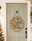 christmas door sign personalised