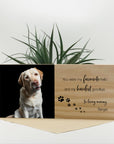 Custom pet memorial pine photo block