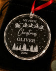 first christmas engraved ornament personalised