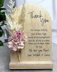 Elegant personalised wooden plaque gift for Mum