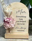 Custom Preserved Flower Plaque