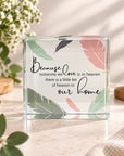 glass memorial plaque