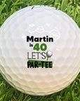 Funny birthday golf balls personalised set