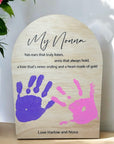 personalised mothers day gift, hand print plaque