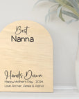 mothers day gift, hand print plaque