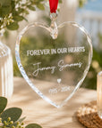 heart crystal memorial ornament