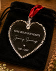 heart shaped crystal ornament