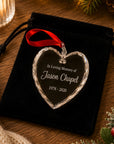 heart shaped memorial ornament