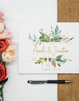 wedding guest book, custom wedding guest book