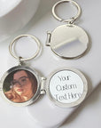 photo and text locket keyring
