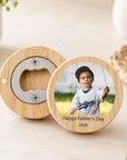 magnetic bottle opener with photo and text