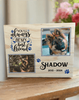 Personalised pet memorial photo block with two photos