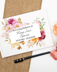 Memorial Guest Book - Floral Frame