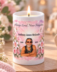 personalised memorial candle