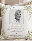 memorial pillow with leaf design