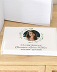 Personalised memorial guest book with photo cover