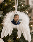 memorial ornament with feathers