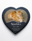 personalised slate heart pet memorial plaque with photo
