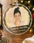 Memorial photo ornament