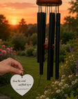 hear the wind and think of me, personalised windchimes, memorial gift