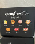 Black Personalised Cookie Tin