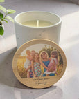 personalised Mother’s Day photo candle with custom lid