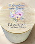 Mothers day candle personalised