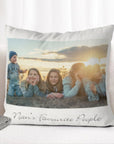 Personalised Mother’s Day photo cushion 40x40cm linen