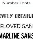 number fonts