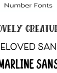 number fonts