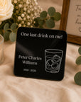 funeral favours personalised coasters