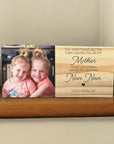 mothers-day-gifts Custom UV printed pine photo block gift for grandparents