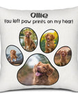 paw print pillow