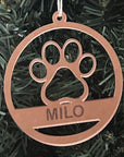 personalised christmas ornament for dogs