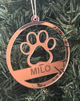personalised christmas ornament for dogs