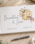 floral wedding guest book
