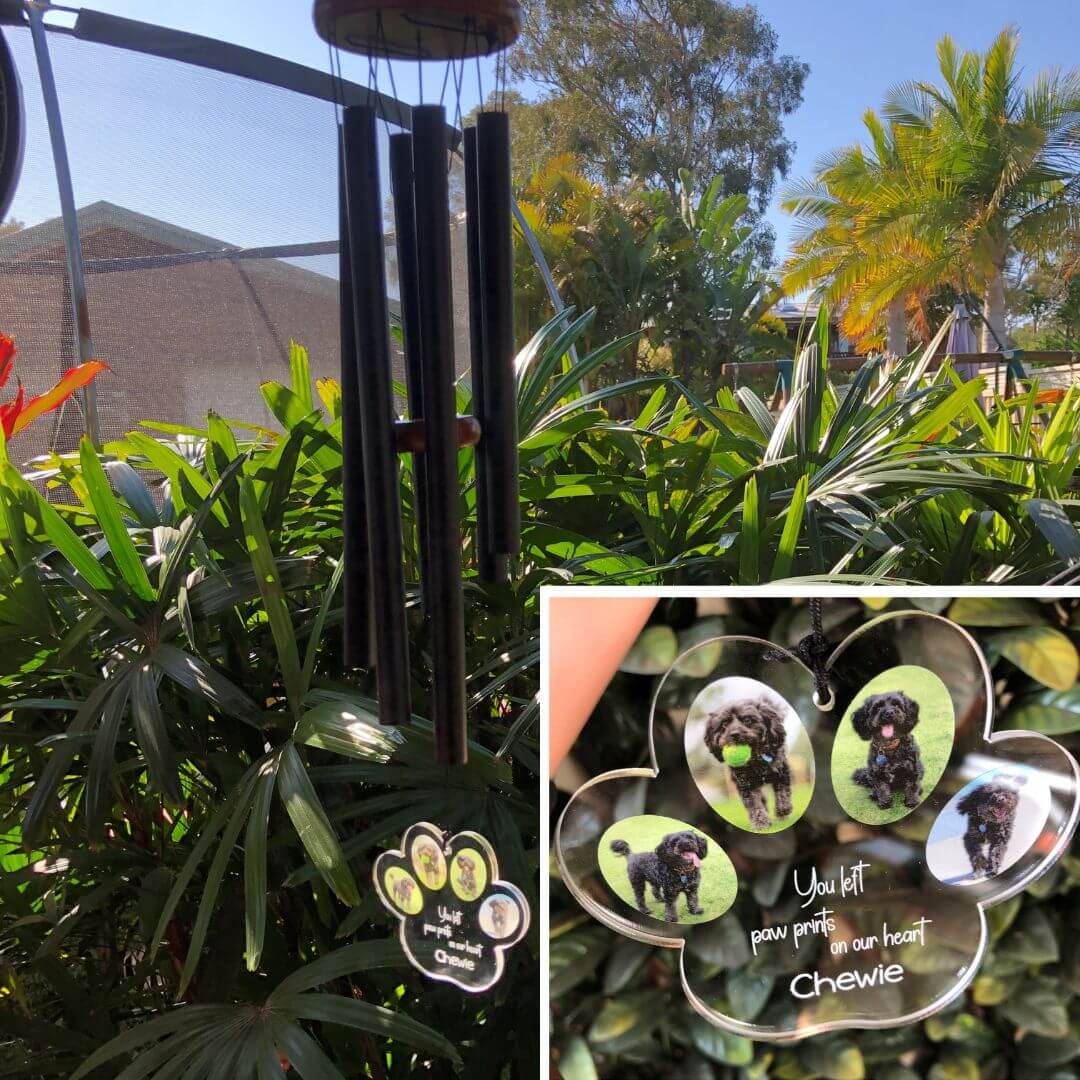 pet memorial windchimes. pet loss gift