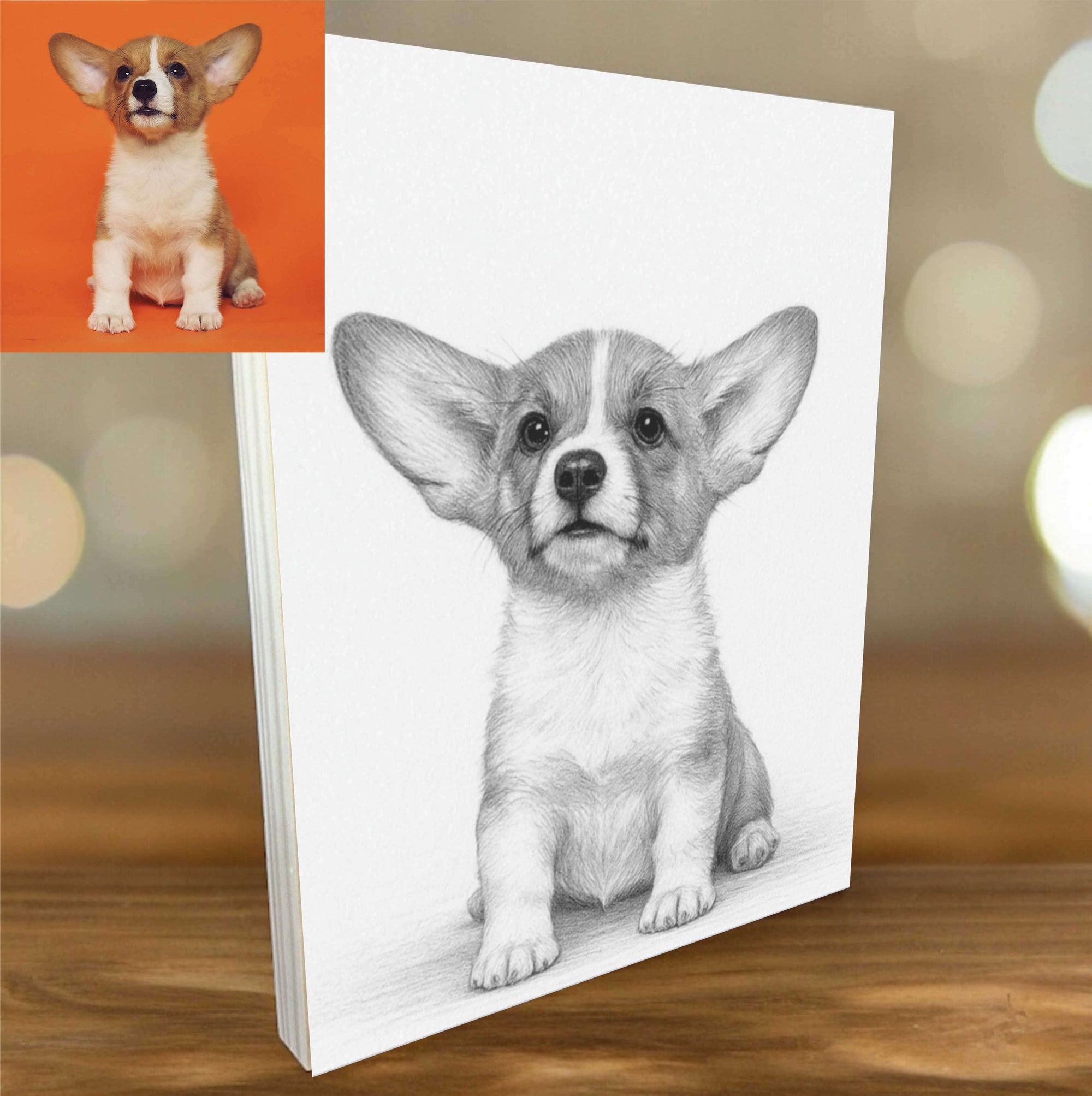 pet portrait generated from photo 4 art styles