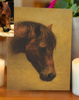 Custom pet photo artwork oil painting style on wood