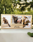 personalised pet memorial wood block with photos