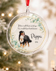 personalised crystal pet memorial ornament with name and message