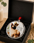 Personalised crystal pet memorial ornament custom remembrance keepsake