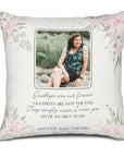 pink floral edge cushion