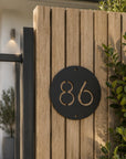 round house number sign