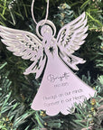 Christmas remembrance angel keepsake ornament