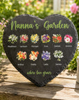 personalised garden sign birth flowers