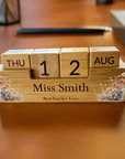 personalised teacher gift, desk calendar