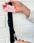 personalised teacher gift, teacher name badge