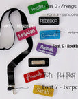 teacher name badge glitter