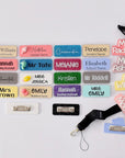 teacher name badge glitter